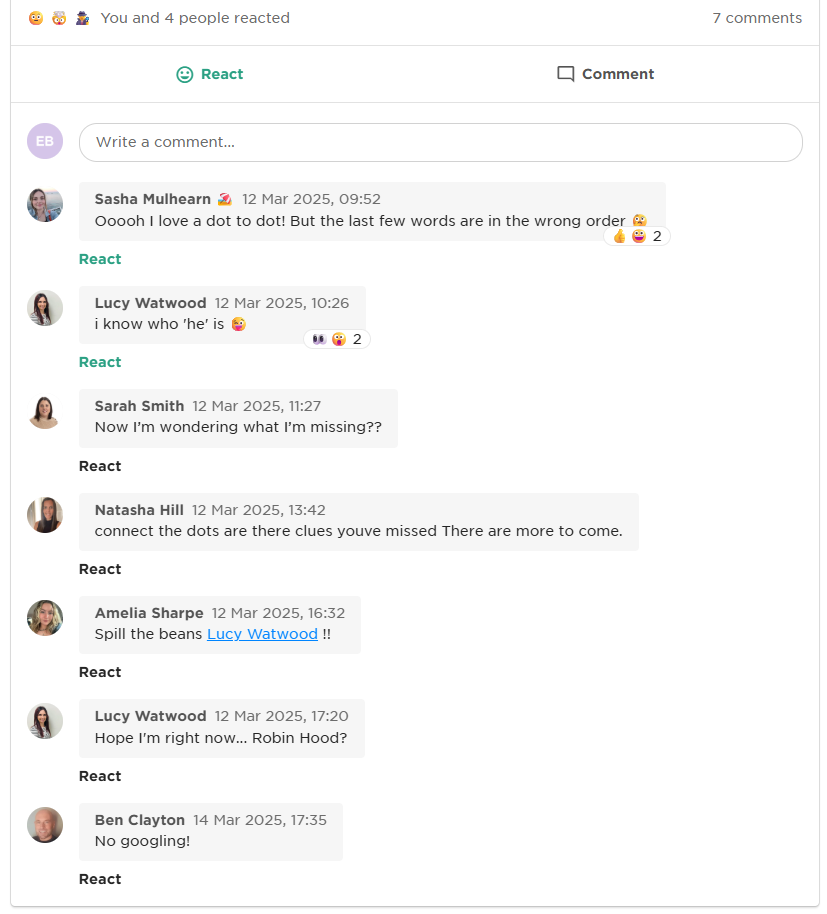 Discussion about a mysterious clue from the Todays Dental Awards 2025 ARG